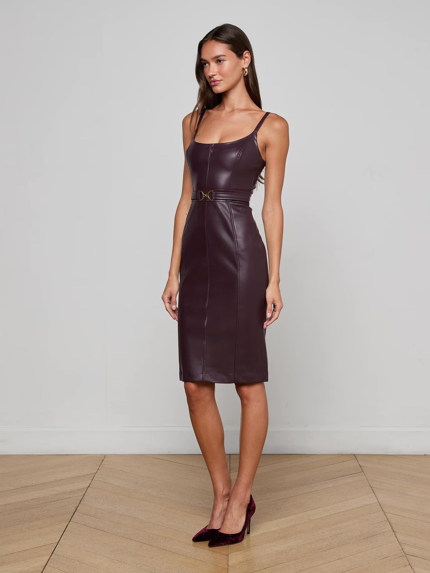 Halia Buckle Midi Dress