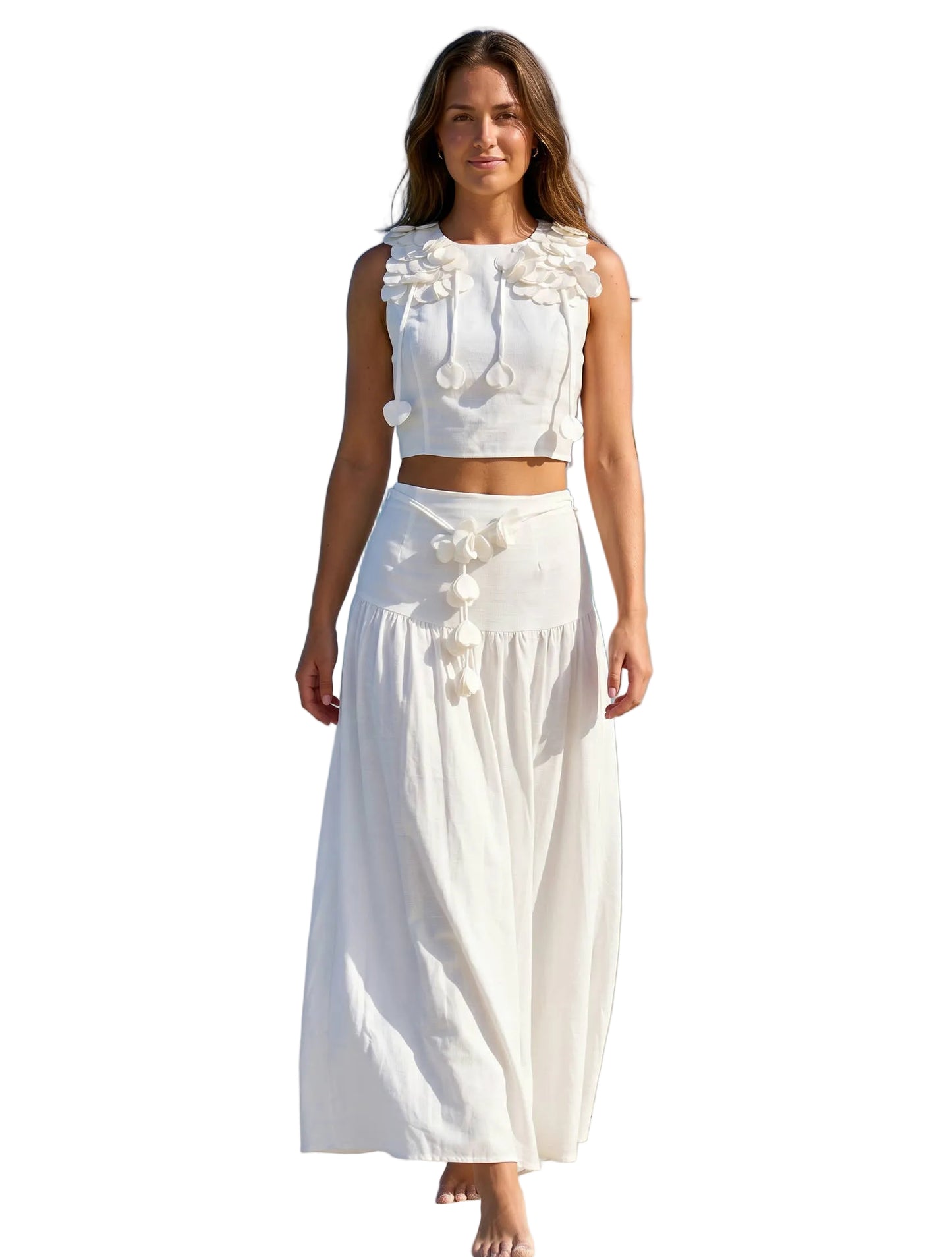 Sam Floral Crop Top and Skirt Set