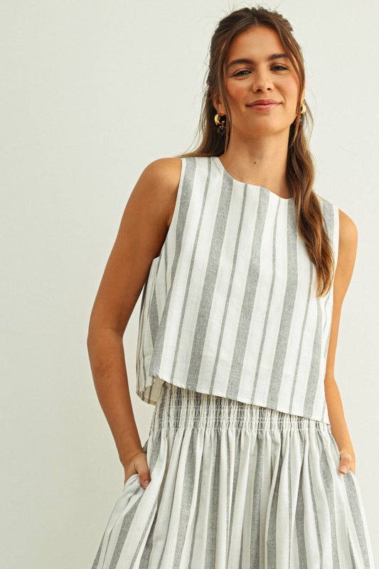 Ellie Striped Crop Top