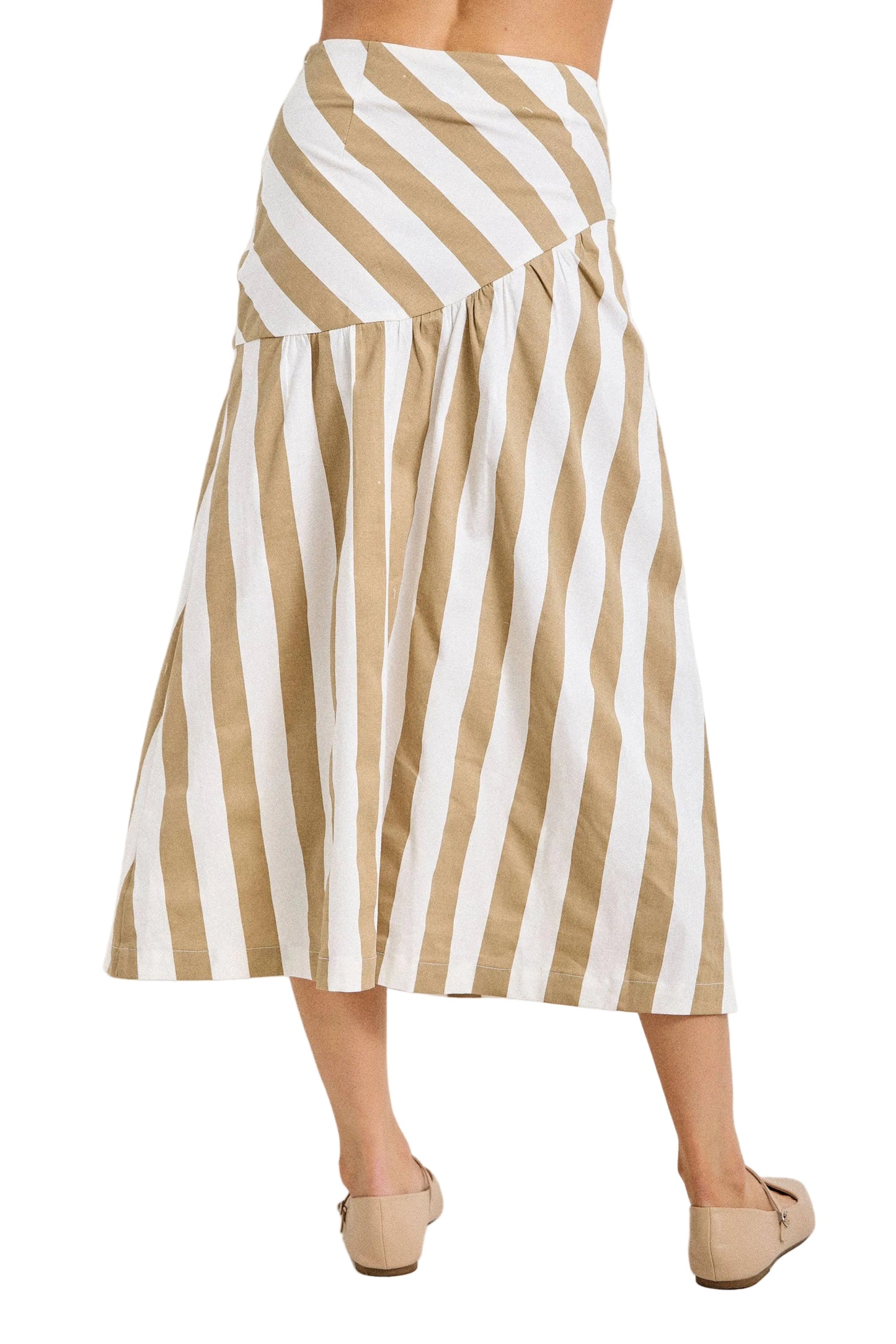 Claire Striped Midi Skirt