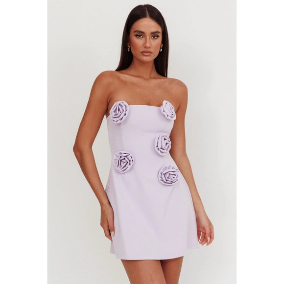 Sandra 3D Floral Mini Dress