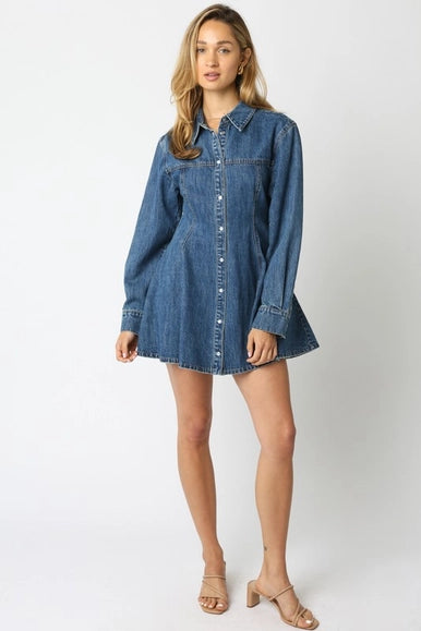 Angelina Denim Button Dress
