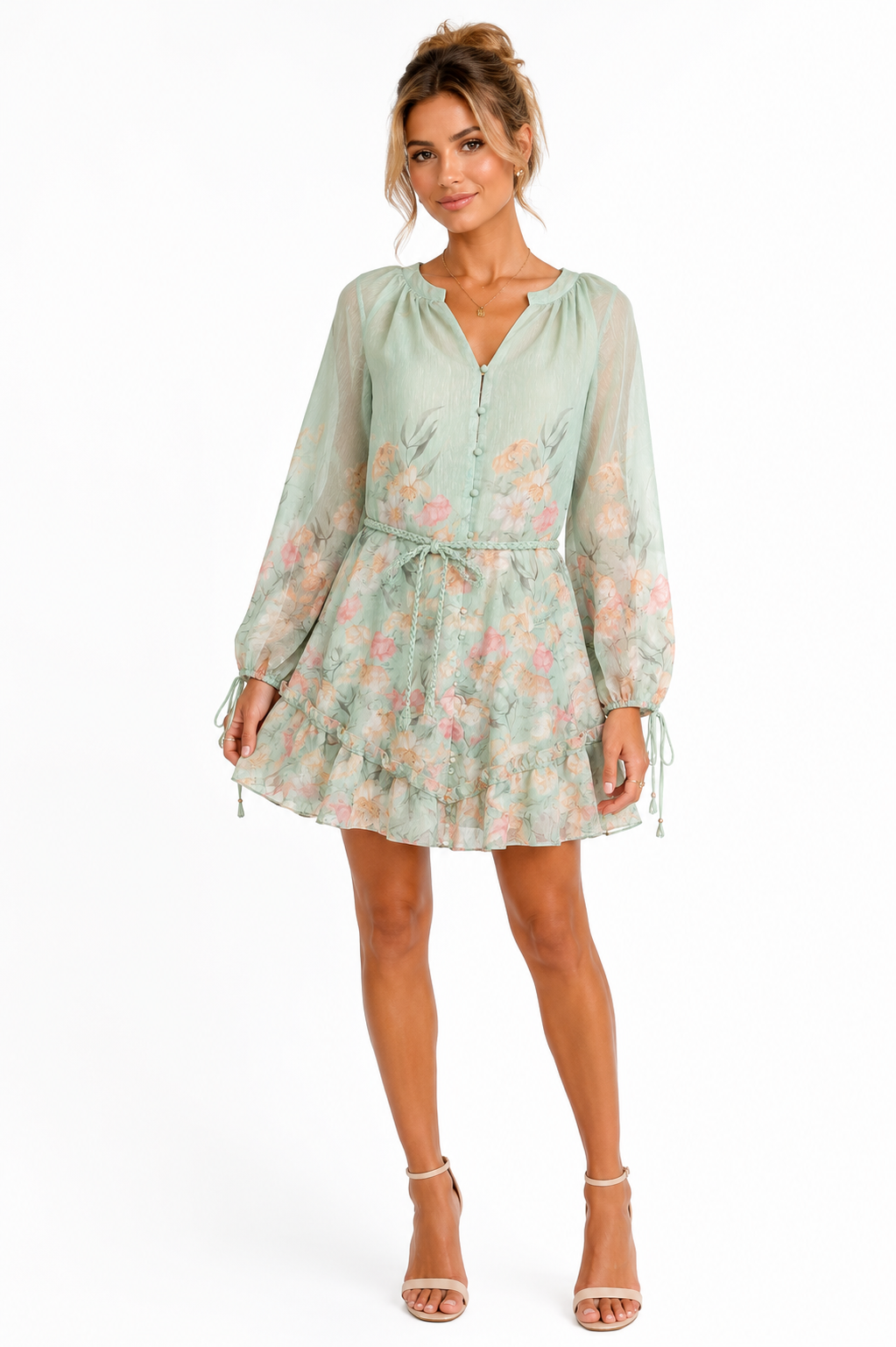 Bella Balloon Sleeve Mini Dress
