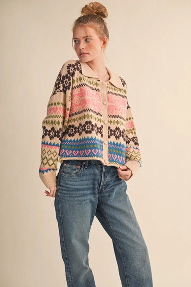 Fair Isle Sweater Cardigan