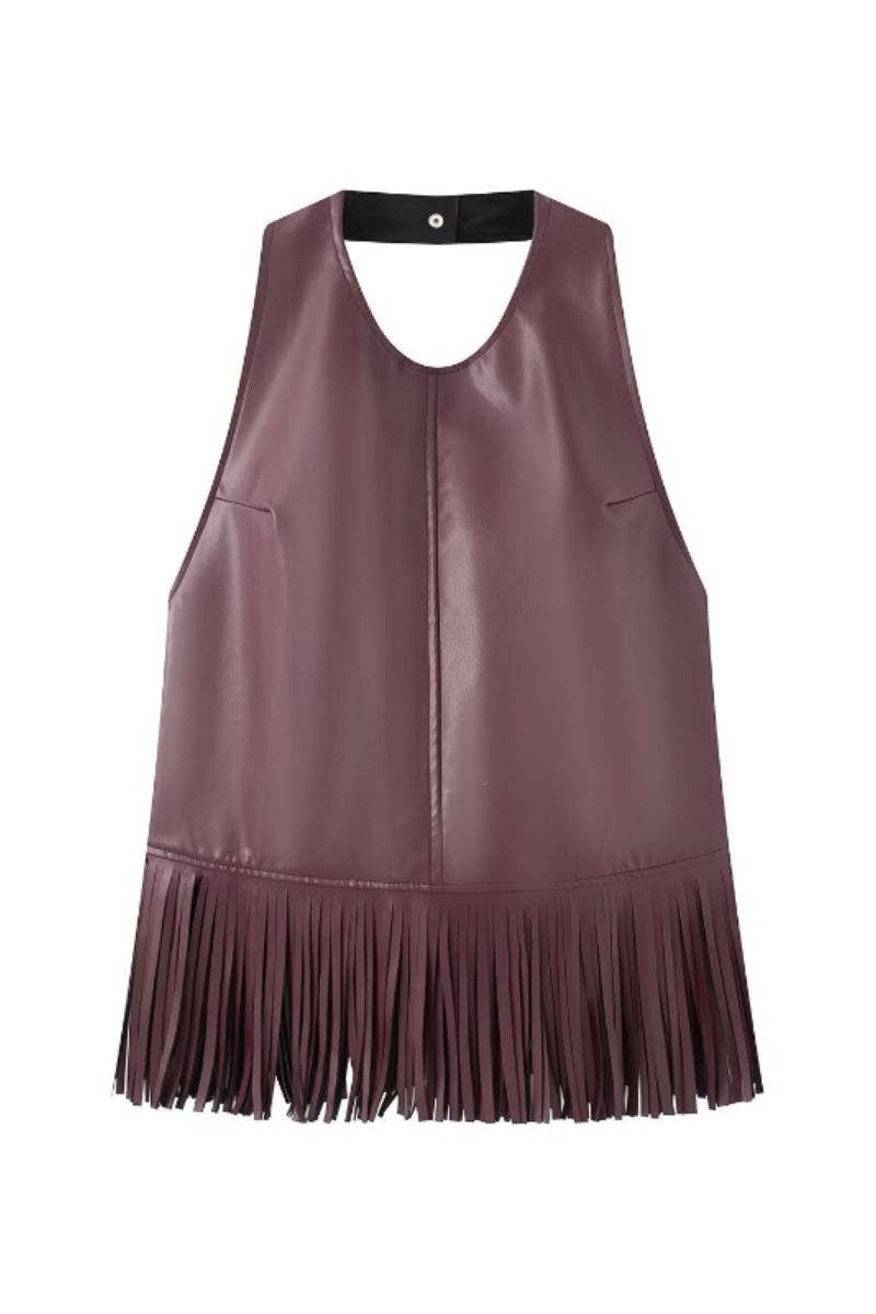 Nell Sleeveless Fringe Tank