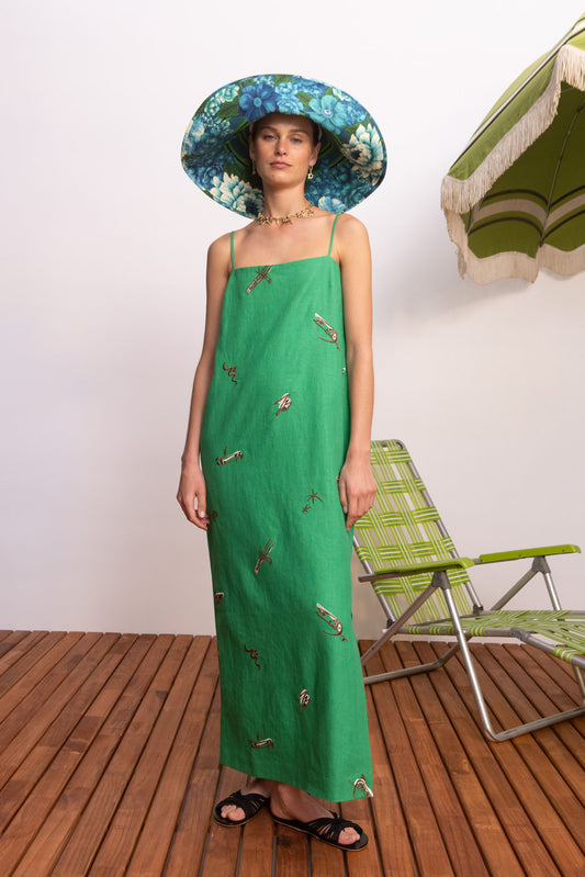 Wanda Embroidered Midi Dress