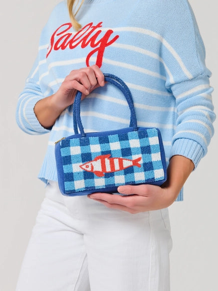 Beaded Fish Mini Bag