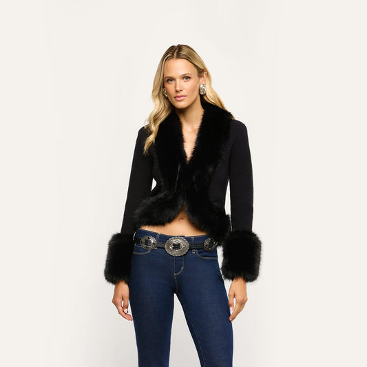 Irma Fur Collar Cardigan