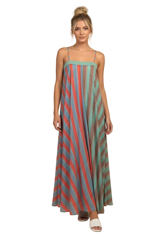 Serafina Striped Maxi Dress