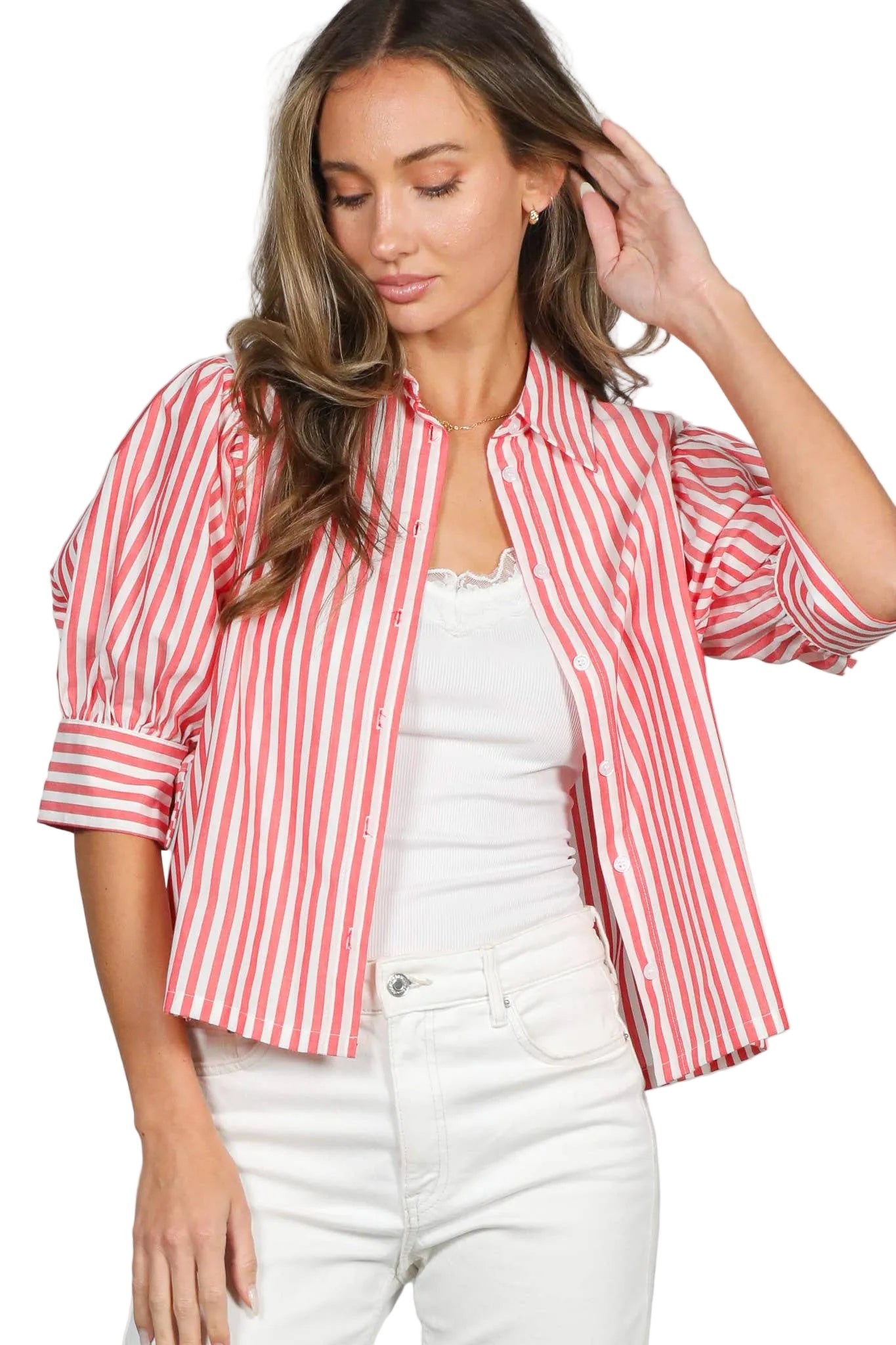 Brea Short Puff Sleeve Shirt