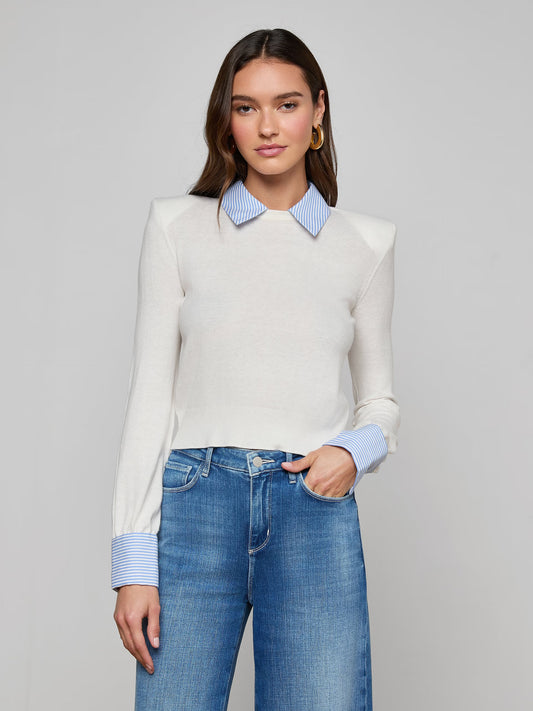 April Poplin Collar Pullover