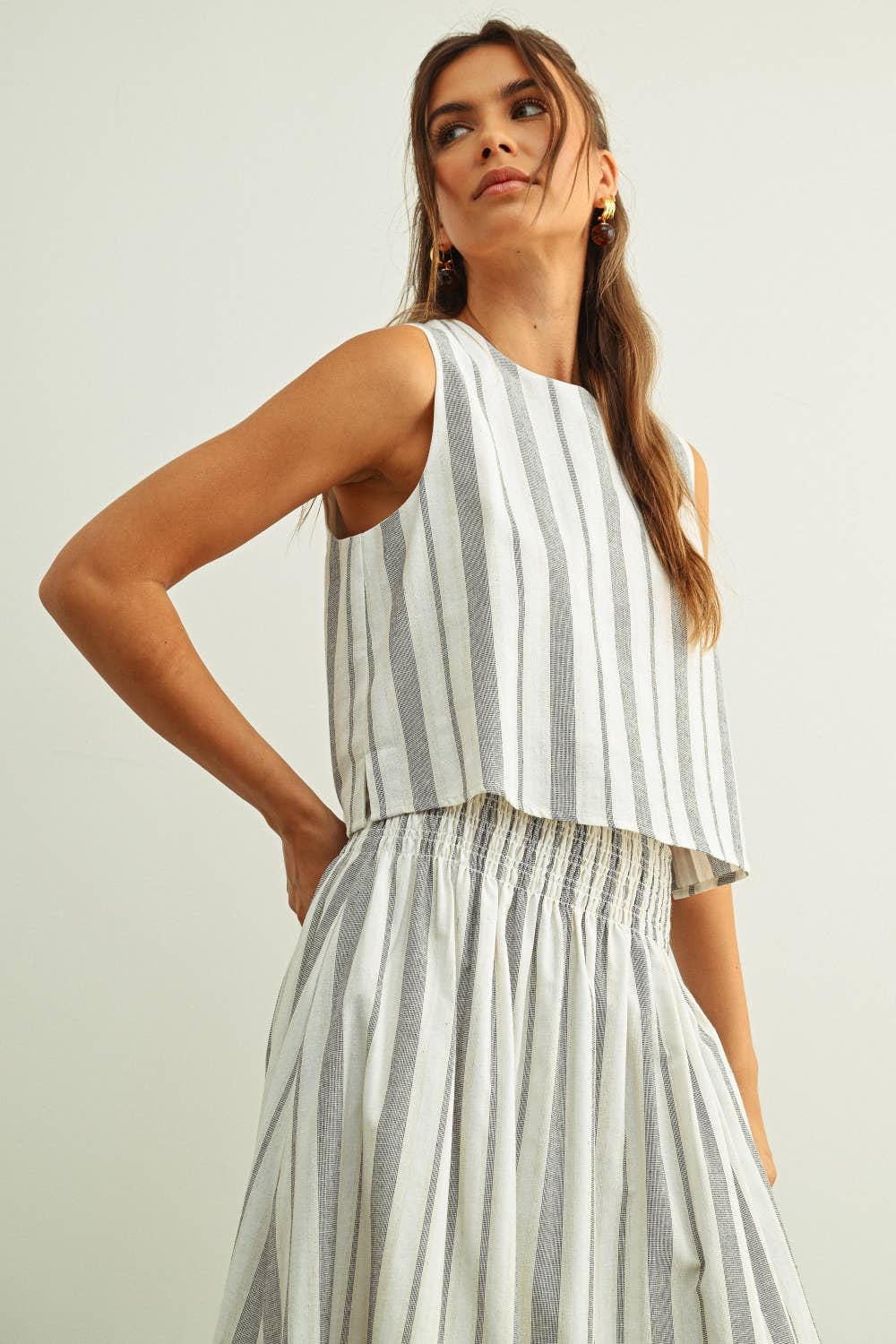 Ellie Striped Crop Top