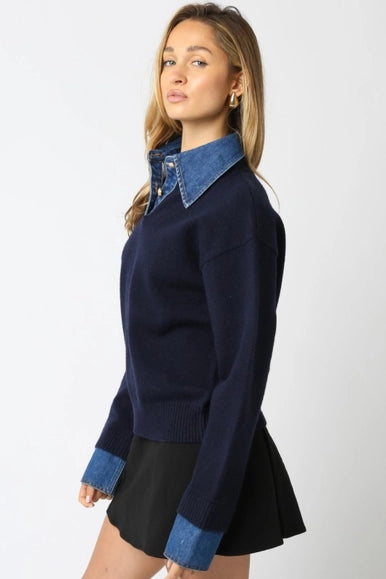 Triana Denim Knit Top