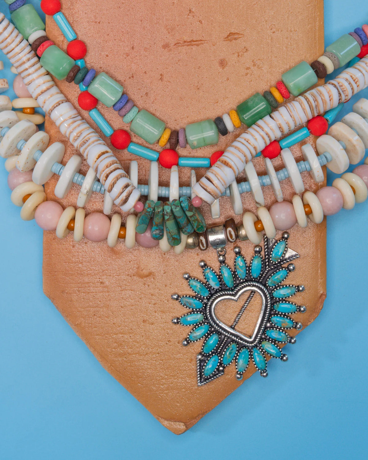 Graduated Turquoise Drop Necklace