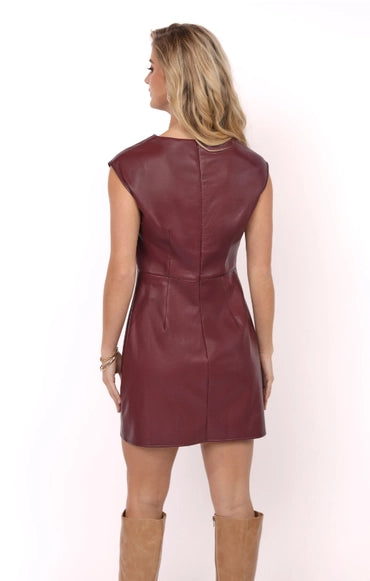 Jacie Faux Leather Mini Dress