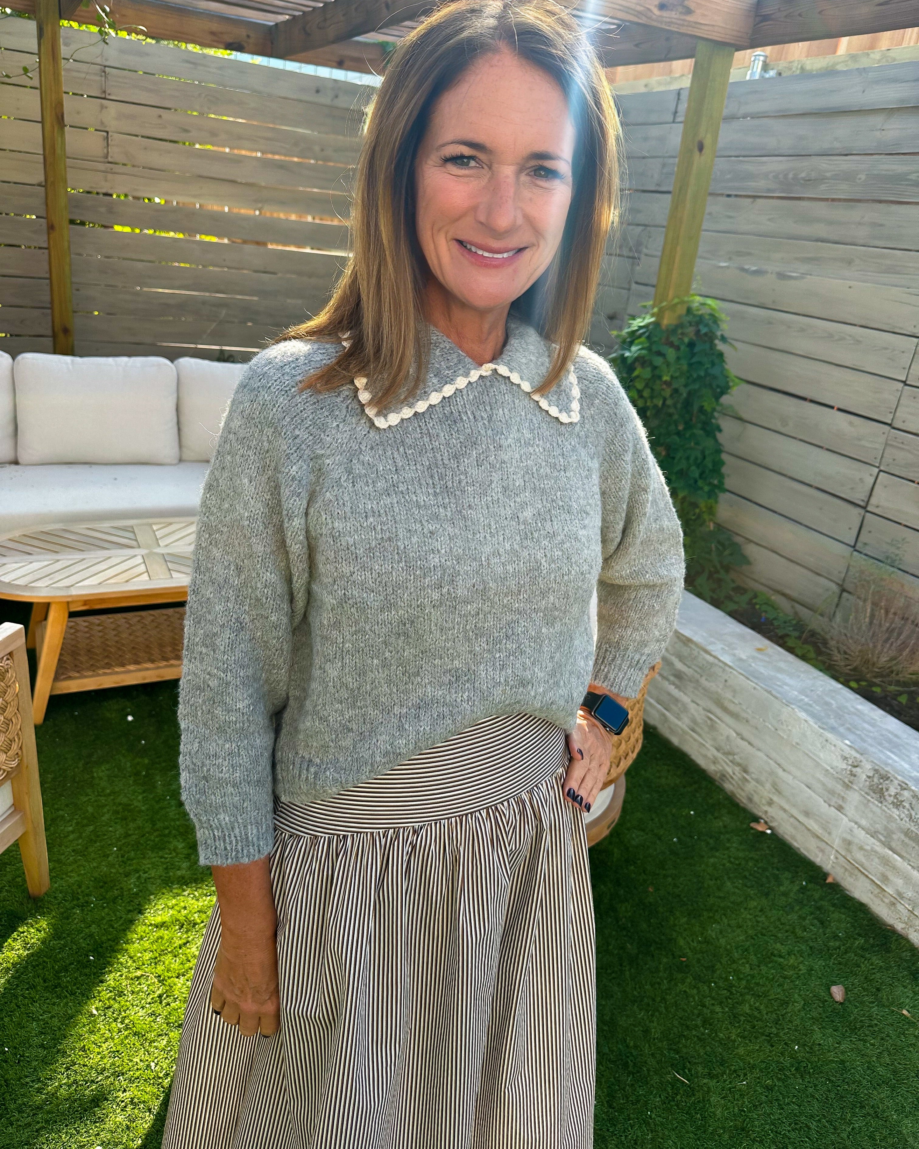 The Crochet Collar Pullover – Frock Shop