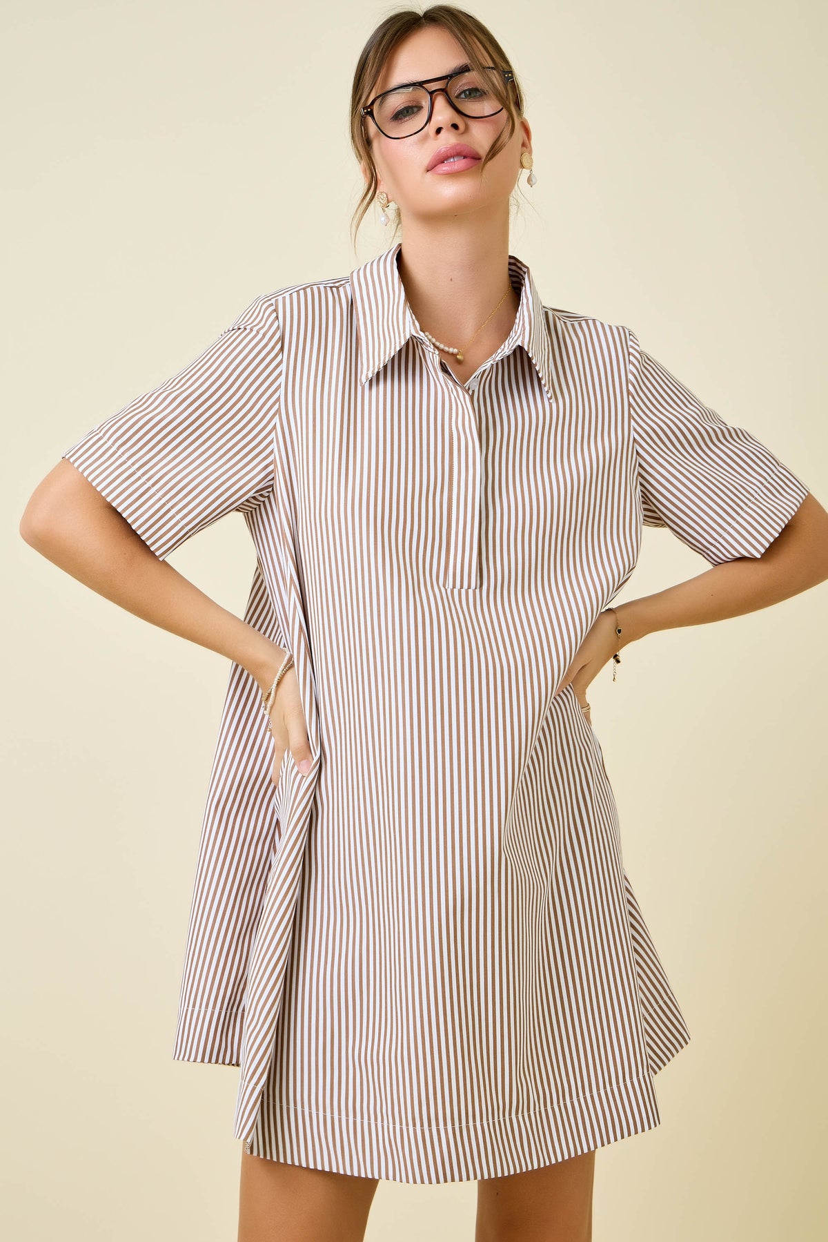 Lulu A-Line Shirt Swing Dress