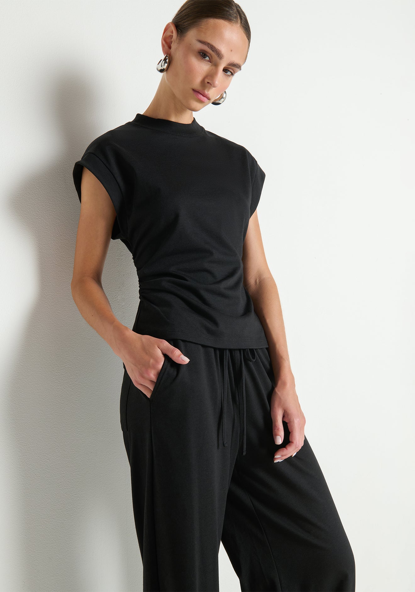 Andrea Side Shirred Top