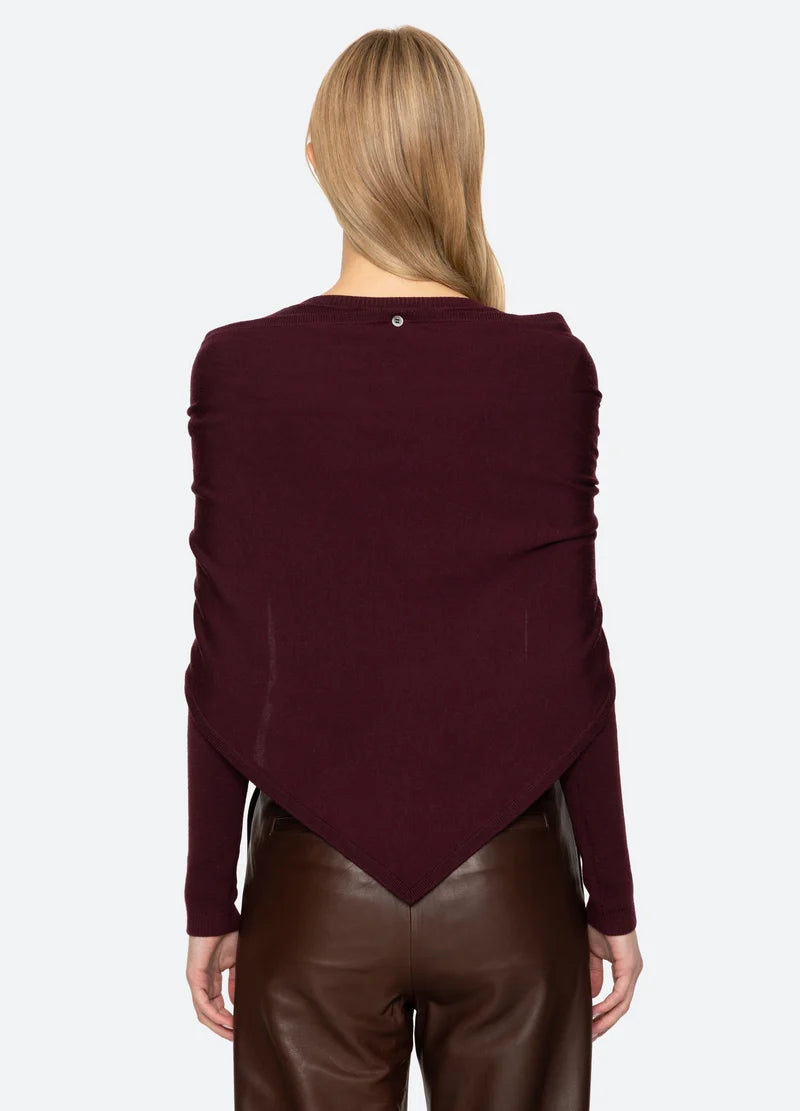 Jane Arglye Henley Sweater W/ Scarf