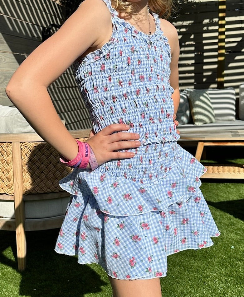 Gianna Girls Blue Rose Top