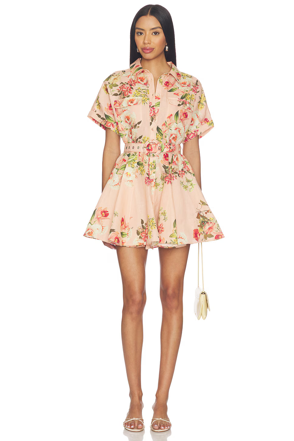 Short Dress With Buckle Belt