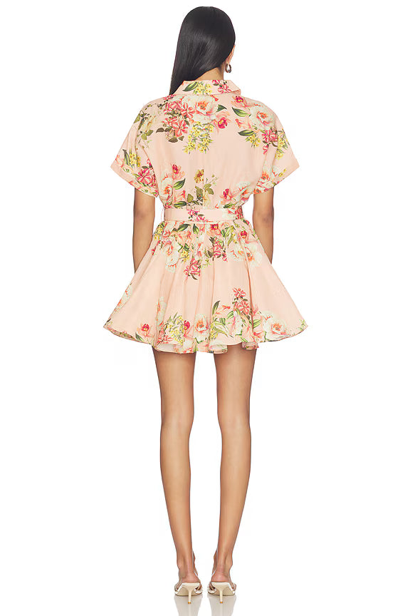 Short Dress With Buckle Belt