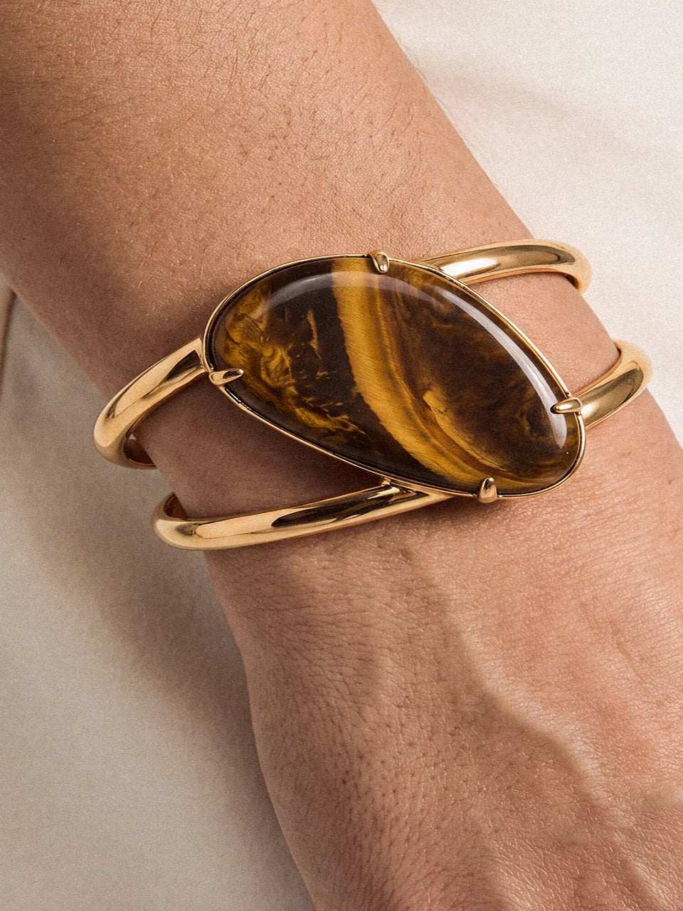Desert Tide Cuff in Tiger's Eye