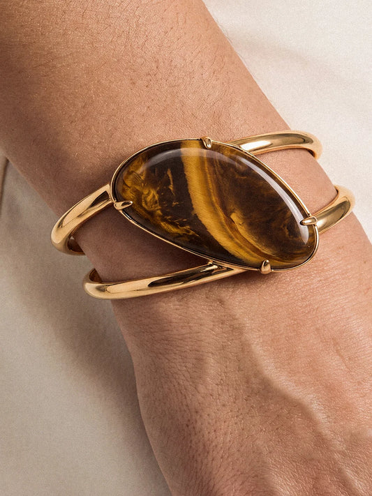 Desert Tide Cuff in Tiger's Eye