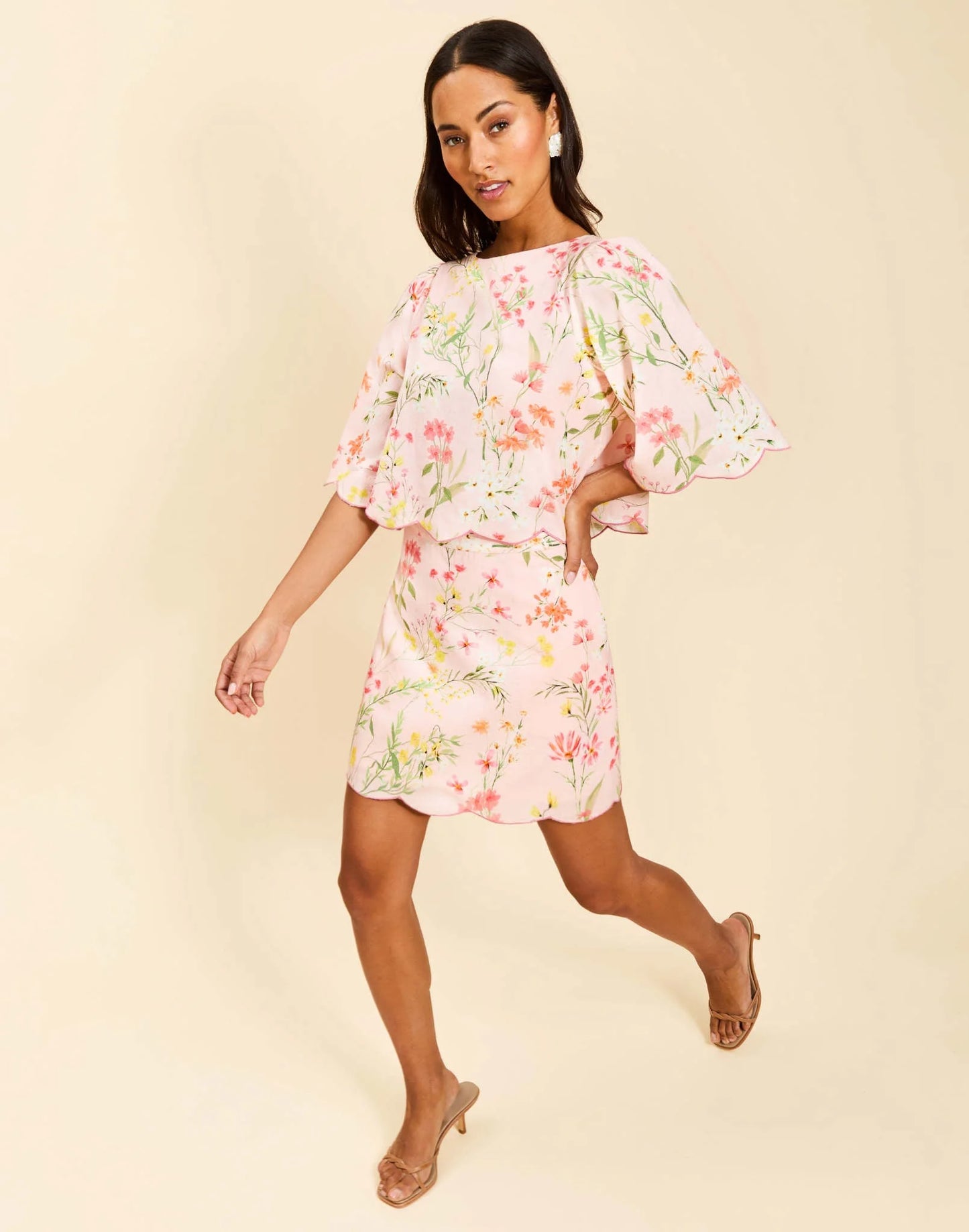 Pilar Scallop Mini Skirt