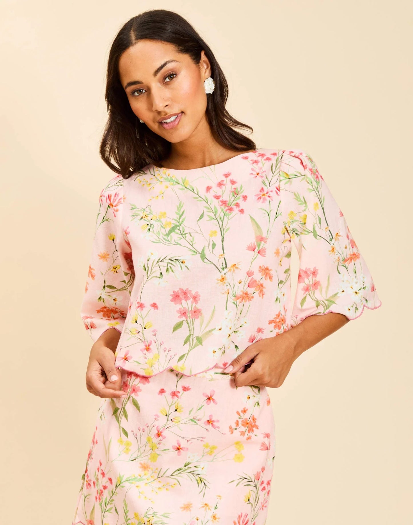 Charlize Scallop Top