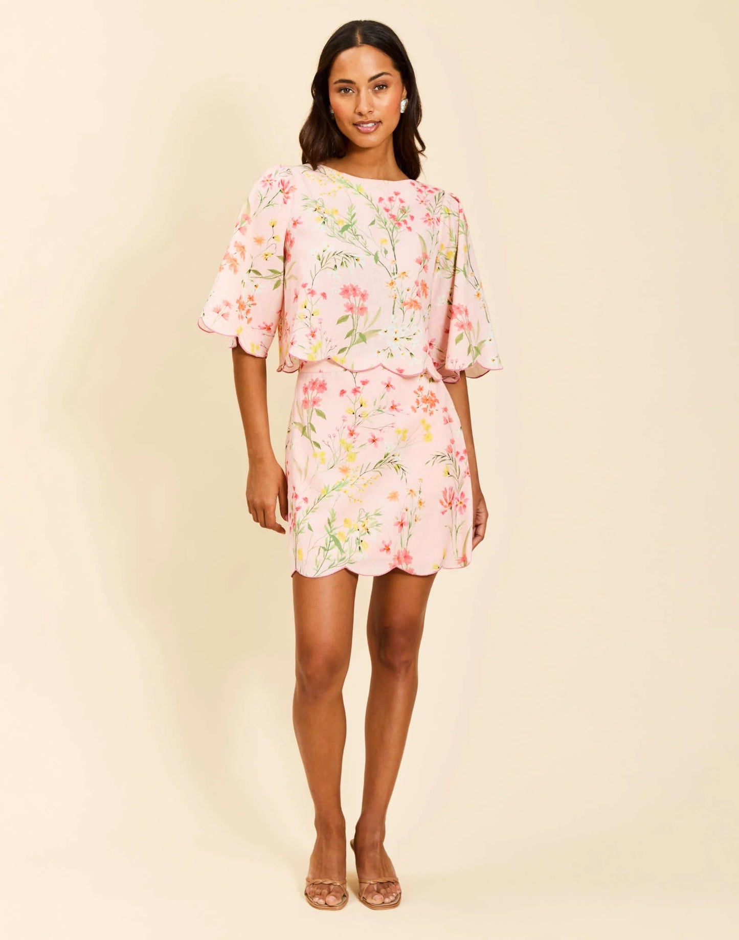 Pilar Scallop Mini Skirt