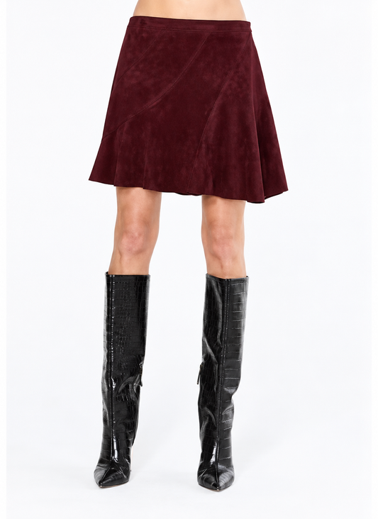 Aje Faux Suede Mini Skirt