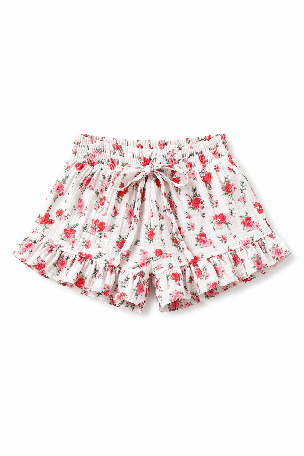 Stacy Girls White Rose Shorts