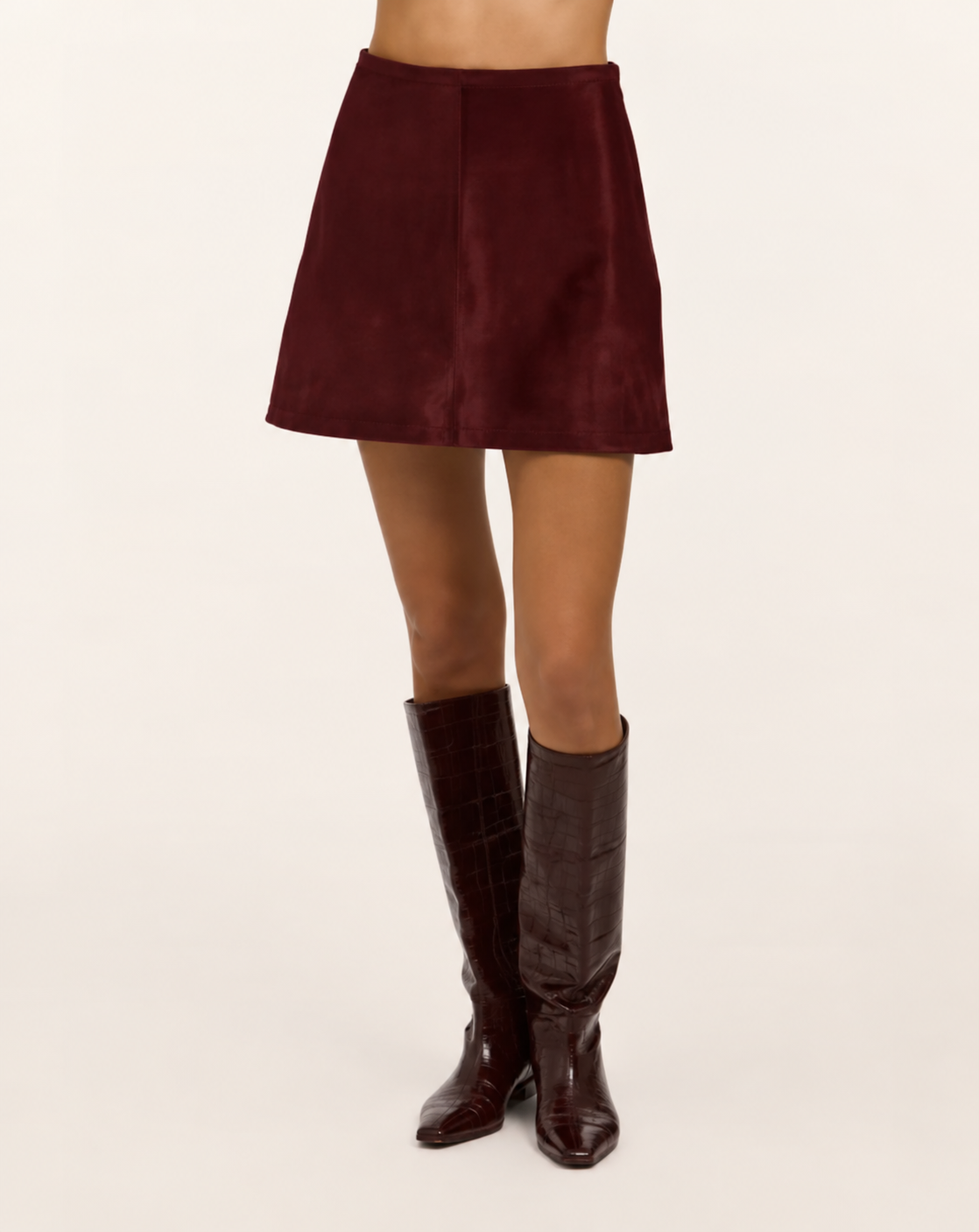 Ari Solid Calf Hair Skirt