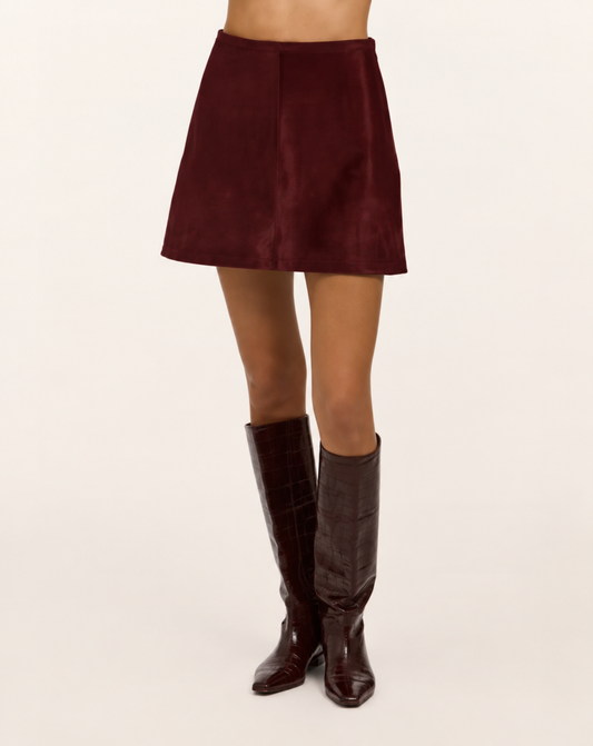 Ari Solid Calf Hair Skirt