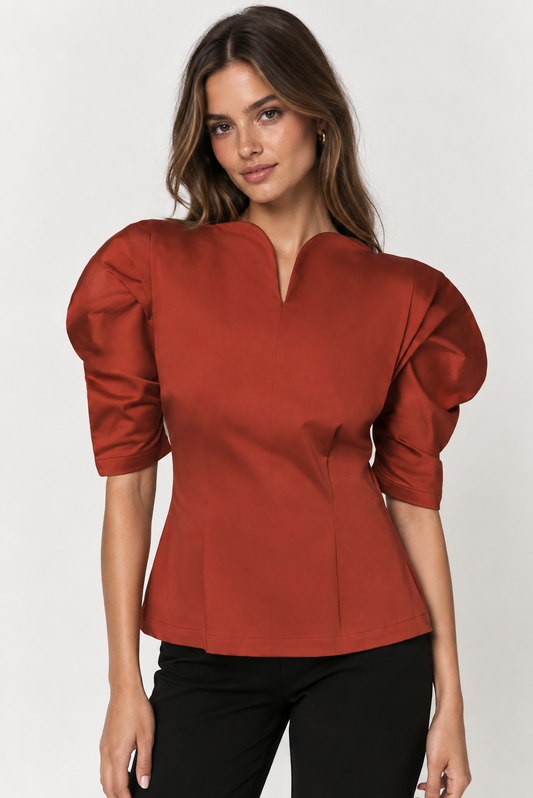 Janet Cotton Sculptural Top