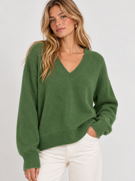 Custom Cashmere VNeck Sweater