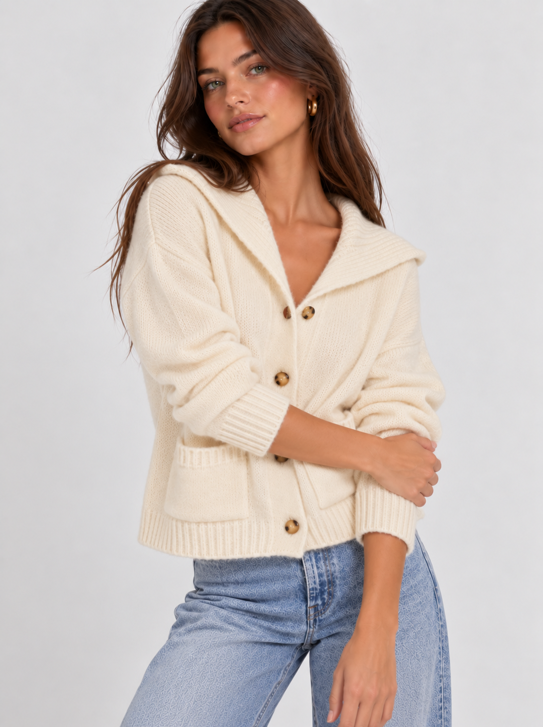 Custom Cotton Cardigan Sweater