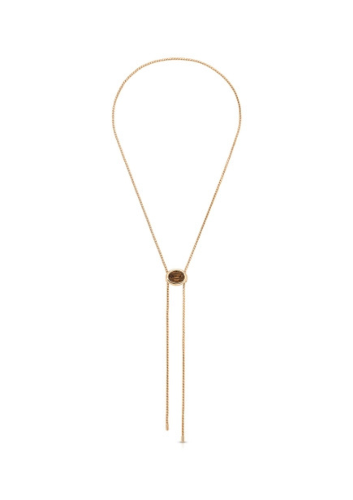 Crystal Bezel Bolo Necklace