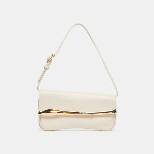 Azura Shoulder Bag White Leather