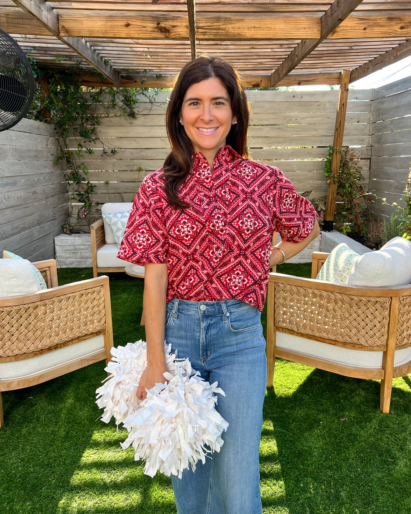 Split Neck Top Bandana