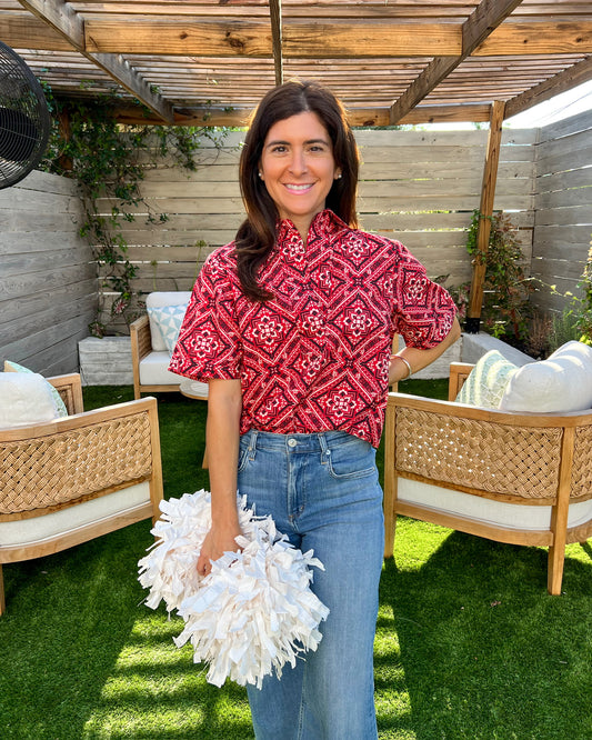 Split Neck Top Bandana