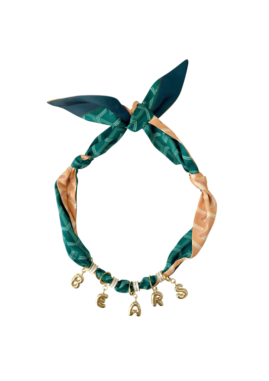 Game Day Bubble Letter Scarf Necklace 