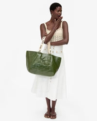Grande Bateau Tote - Crinkle Patent