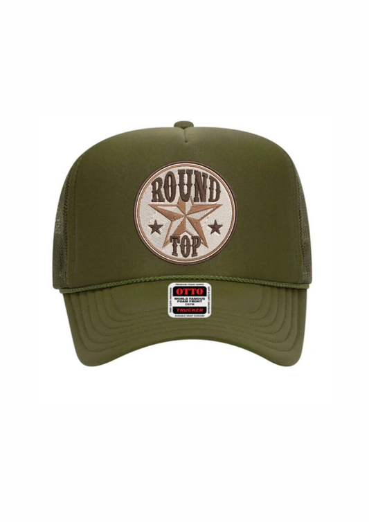Round Top Star Trucker Hat