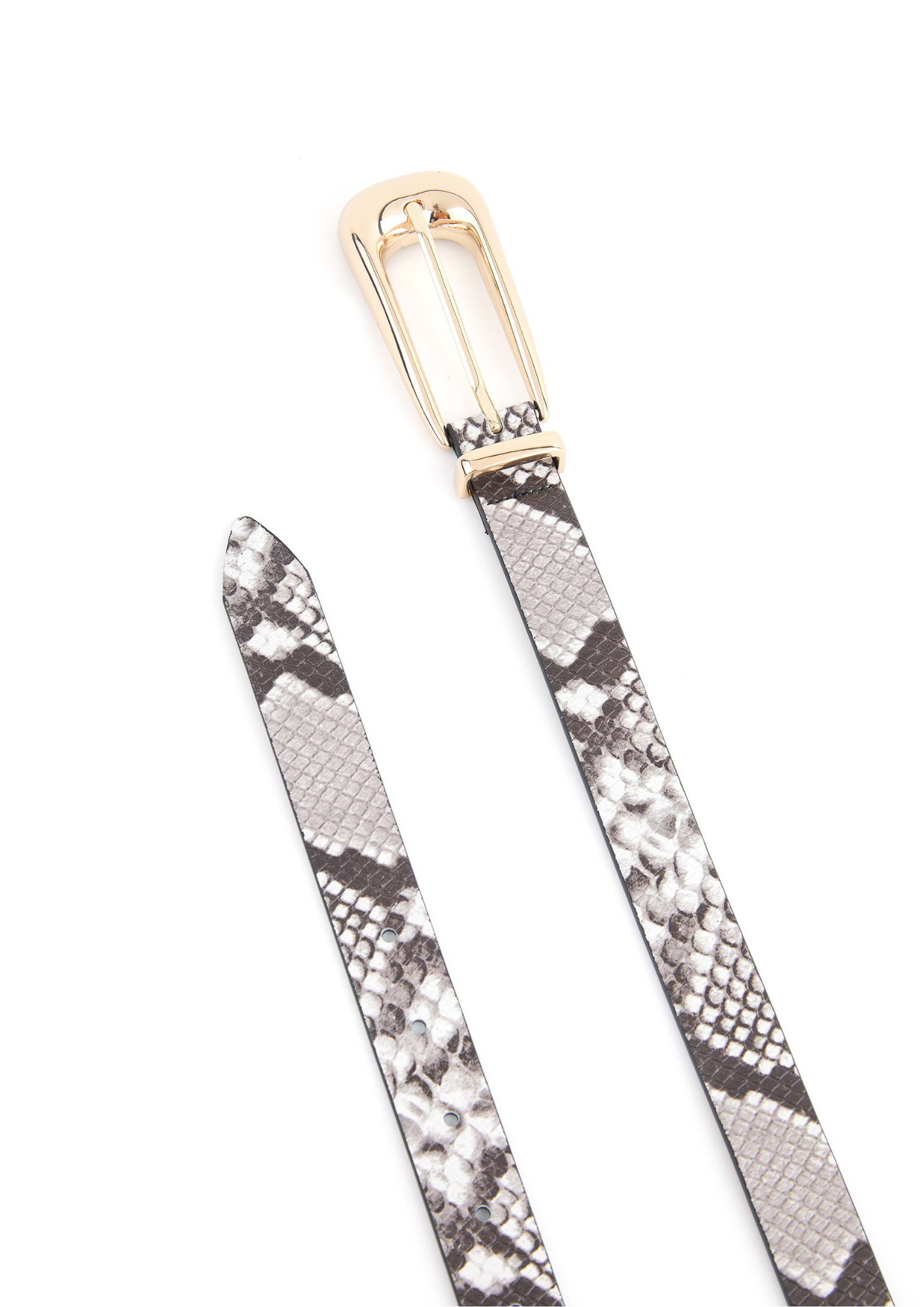 Grey Snake Signature Buckle Belt
