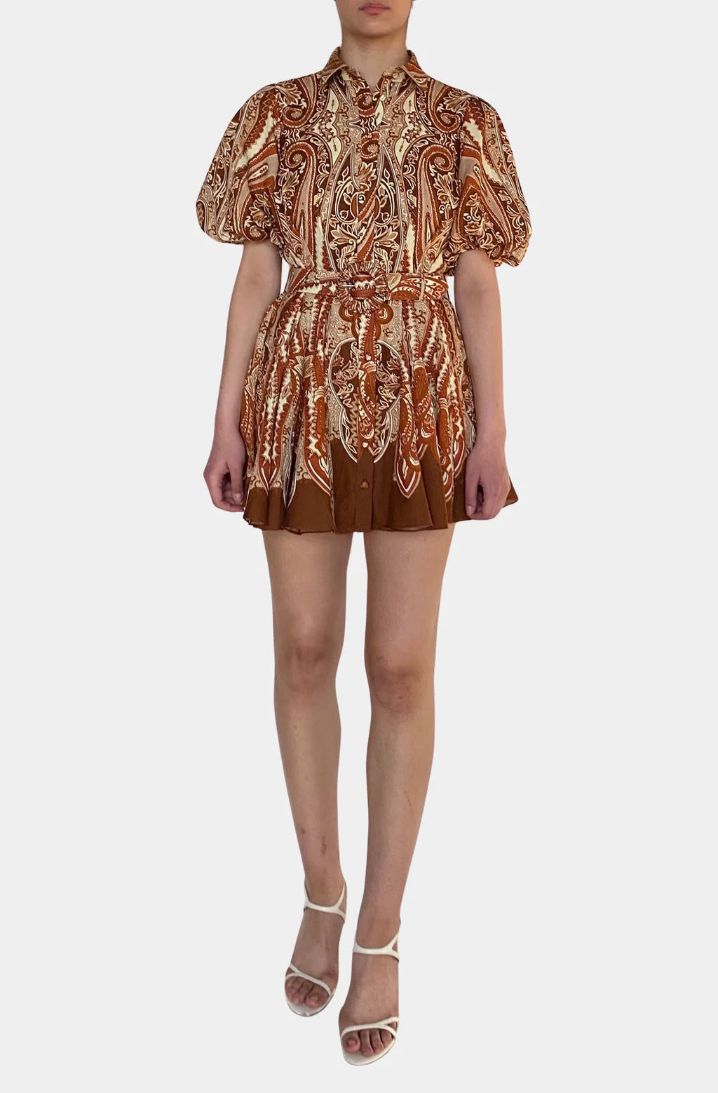 Rida Collared Mini Shirt Dress