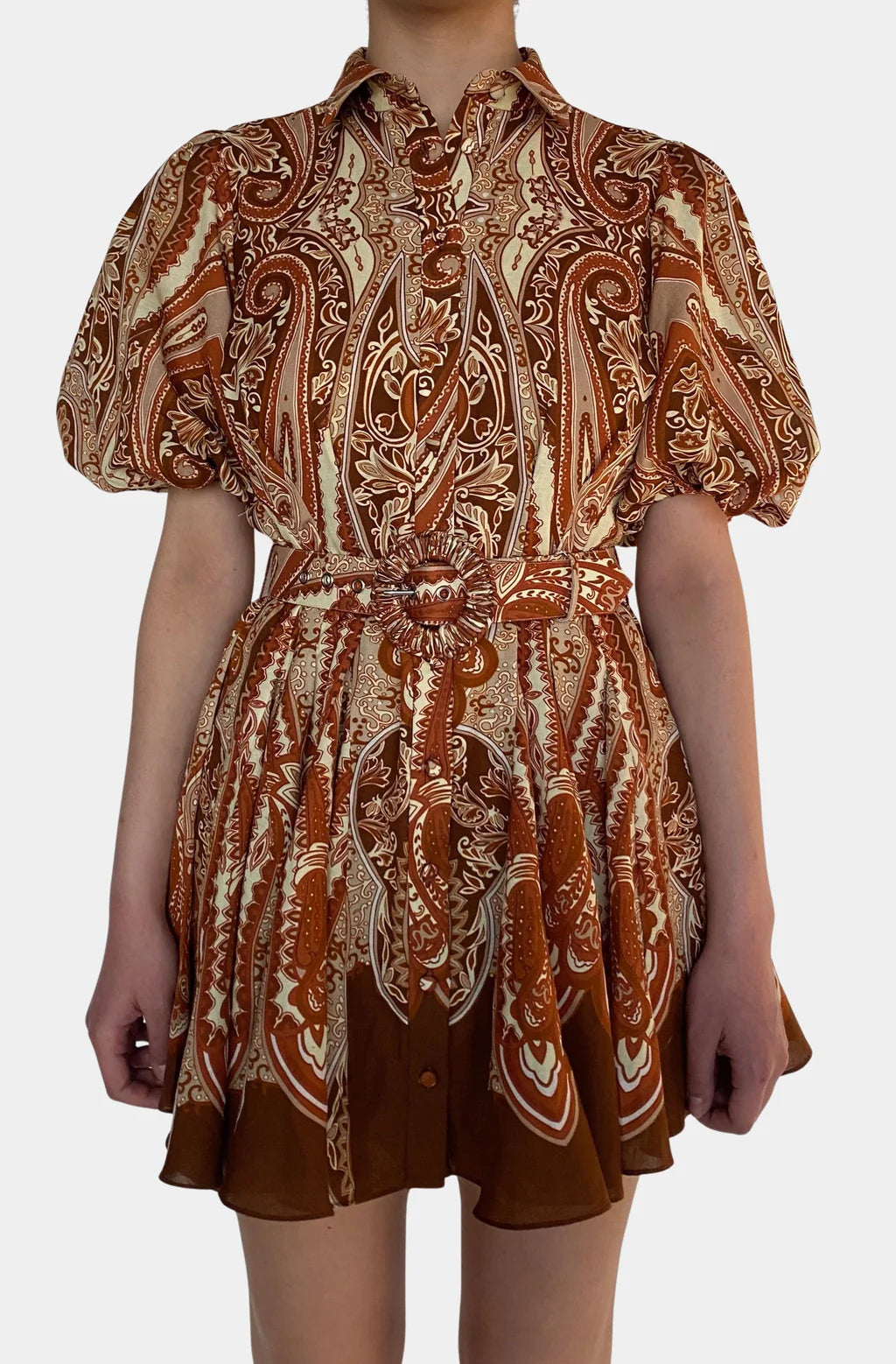 Rida Collared Mini Shirt Dress