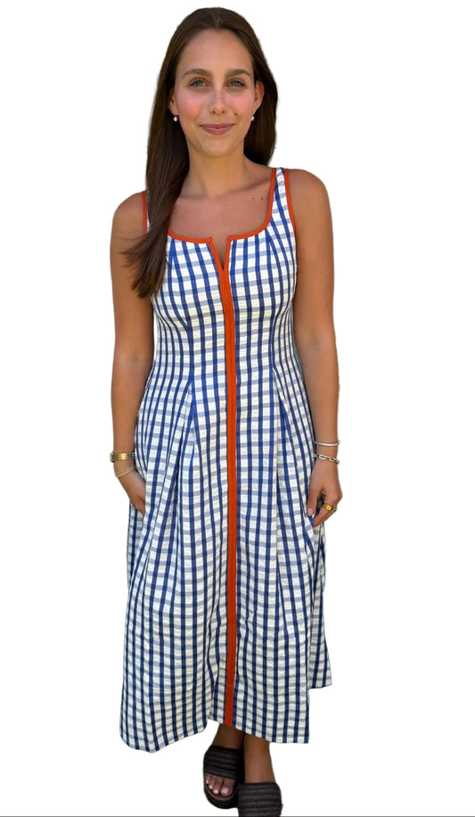 Emerson Thin Strap Gingham Pattern Dress
