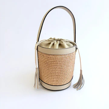 Raffia Bucket Bag